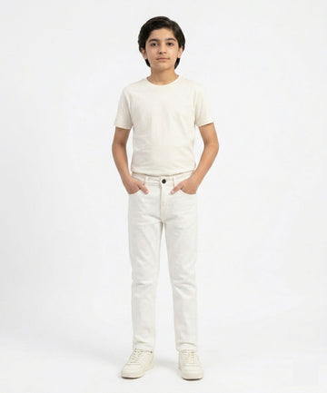 Boys White jeans pants- Bjp-0232