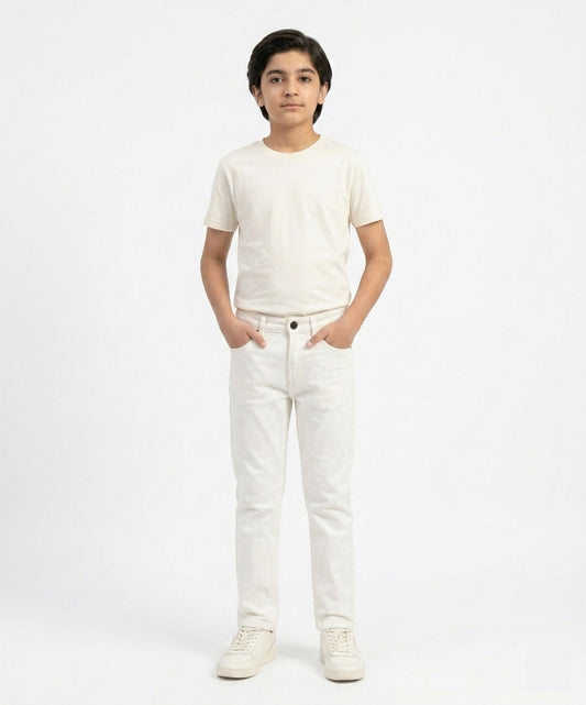 Boys White jeans pants- Bjp-0232