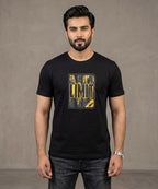 HR Clothing Men’s Printed T-Shirt – Black TSH-5734
