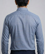 Men's Dress Shirt - Navy Dotted Dsh-0287