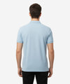 HR Clothing Men's T-Shirt Texture Collar L-Blue