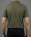 Men's T-Shirt Collar Green Tsh-7021