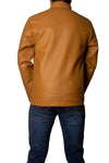 Men's Faux Leather Jacket Jk-0287 Brown