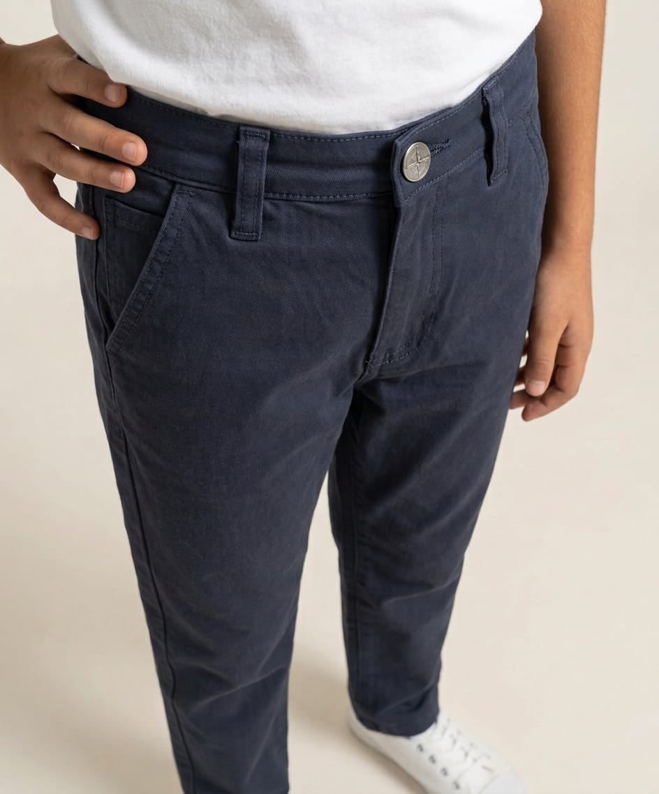 Kids Cotton Chino Pant - Bcp-0038 Navy