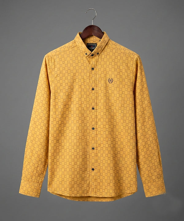 Men's Casual Shirt - Shc-1061 Printed Yellow