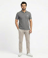 Premium Ribbed Collar Polo T-Shirt Grey TSH-7162