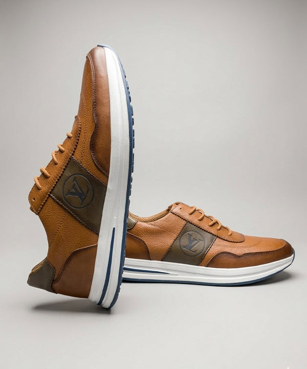 Leather Casual Sneakers Fw-0171 Brown