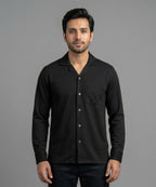 Men's Inter Lock Shirt Full-Sleeves - Black Shc-3089 (ORG-H)