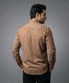 Men's Casual Shirt - Texture Brown Shc-1971 Strech Fabric (ORG)