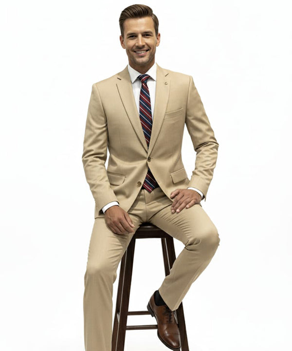 Formal Suit Gst-0124 Coffee 2 Button