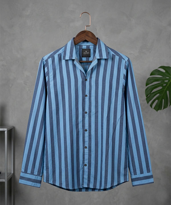 Men's Casual Shirt - Shc-0717 Blue Stripe