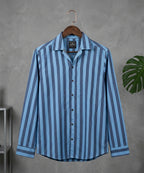 Men's Casual Shirt - Shc-0717 Blue Stripe