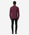 Men's Casual Checkered Shirt - Red Chk SHC-1719 (ORG)