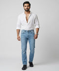 Men's Denim Straight Fit- Jp-2247 Ice-Blue