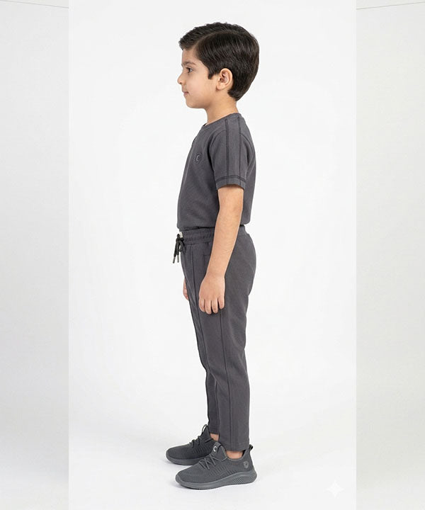Kids Smart Baggy stretchable premium trouser Black BLW-0136