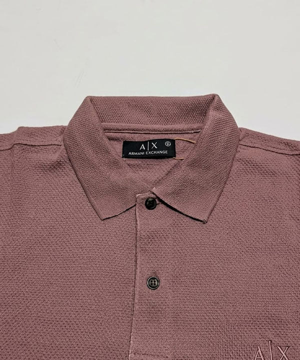 A|X Logo Self-Textured Polo T-Shirt TSH-7163 T-Pink