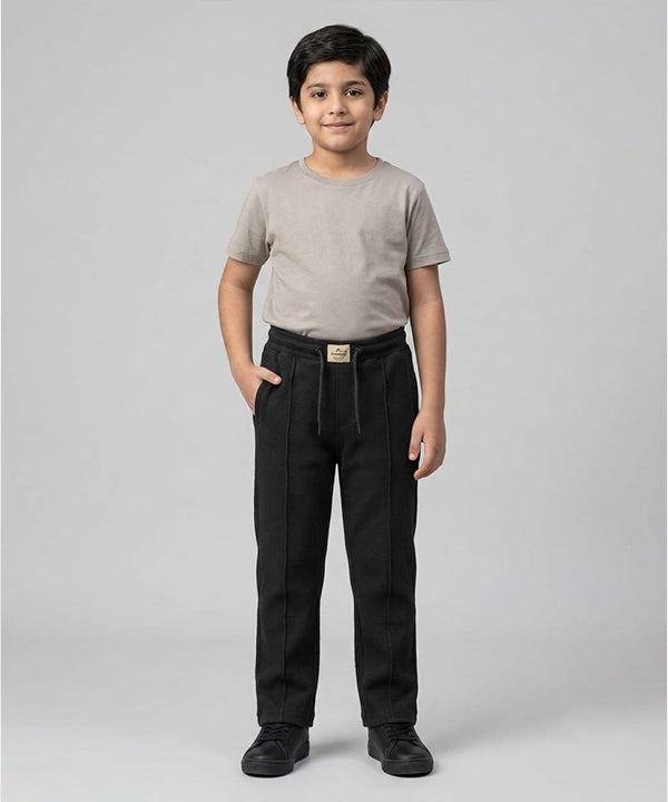 Kids Straight Fit Trouser Blw-0138 - Black