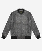 Men's Leather Jacket - Printed Grey JK-0438