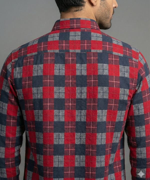 Men's Casual Shirt - Shc-1708 Red Chk
