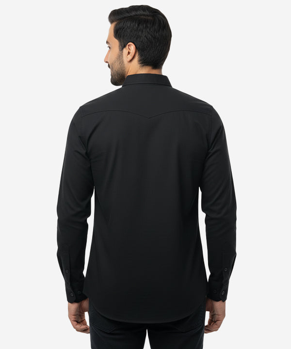 Men's Casual Shirt - Shc-1484 Black