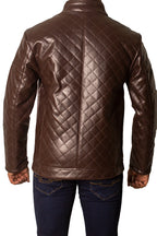 Men's Faux Leather Jacket Jk-0337 Coffee