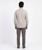 Men's Casual Shirt - L Grey Stripe Shc-1619 ORG