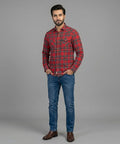 Men's Casual Shirt - Shc-1579 Red Chk