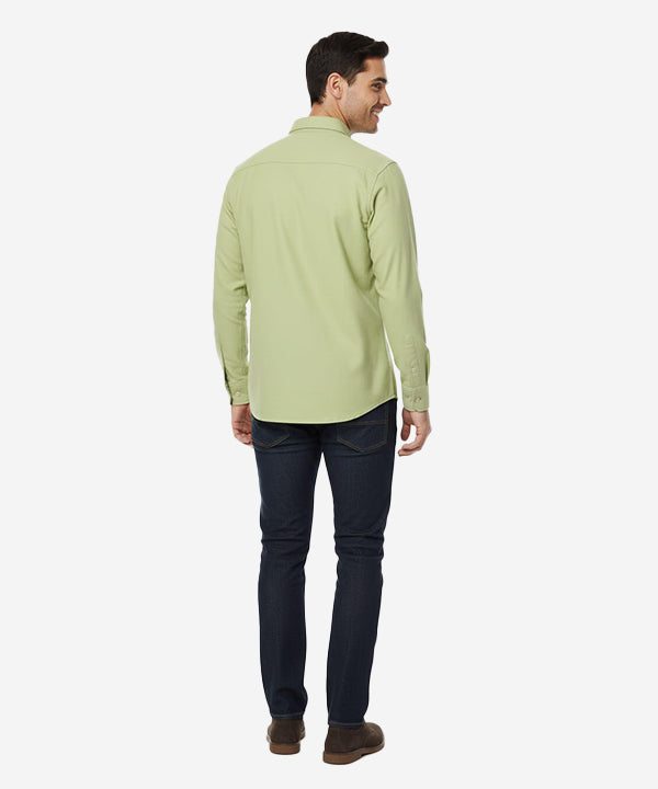 HR Clothing Men's Casual Shirt - Green Shc-1841 Strech Fabric (ORG)