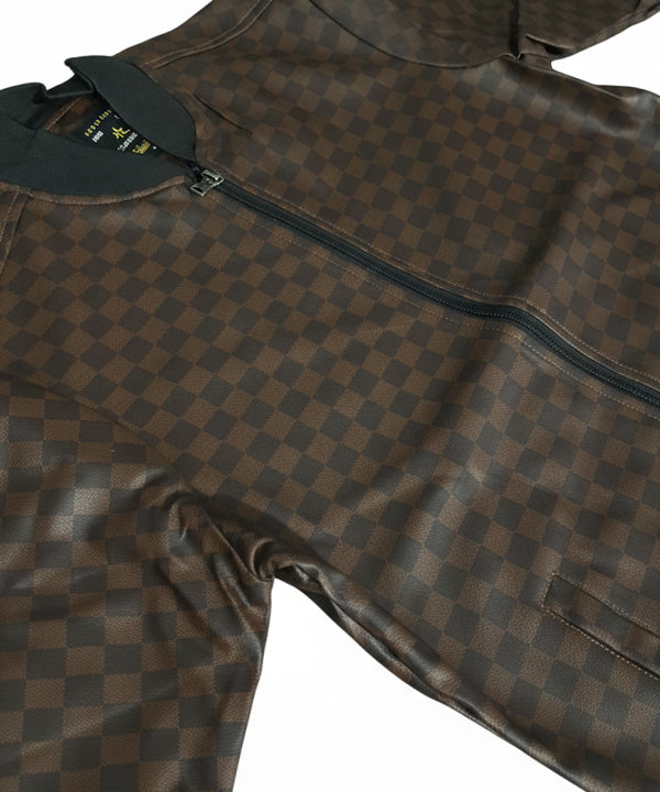 Men's Faux Leather Jacket Jk-0442 Coffee
