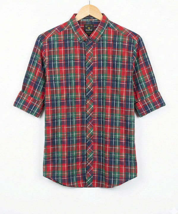 Men's Casual Shirt - Shc-1615 G-Red Chk