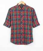 Men's Casual Shirt - Shc-1615 G-Red Chk
