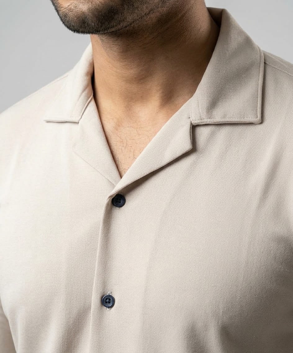 Men's Inter Lock Shirt Full-Sleeves - Fawn Shc-3089 (ORG-H)