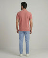 Premium Ribbed Collar Polo T-Shirt Pink TSH-7162