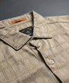 Men's Casual Shirt - L Coffee Shc-1974 Strech Fabric(ORG)