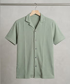Men's Thermal Half sleves Shirt -L-Green Shc-3086