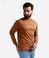 HR Clothing Men's Full Sleeves T-Shirt - Brown California