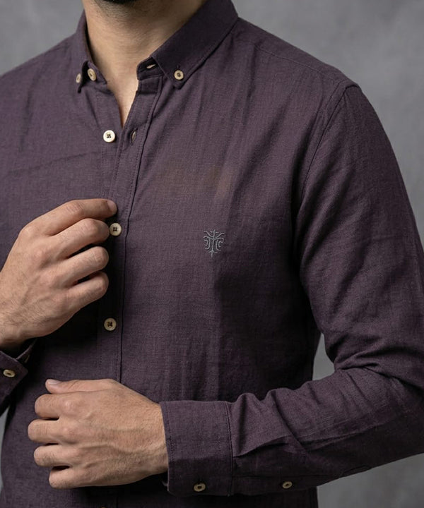 Men's Casual Shirt SHC-1441 D.Purple