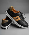 Leather Casual Sneakers Fw-0171 Black