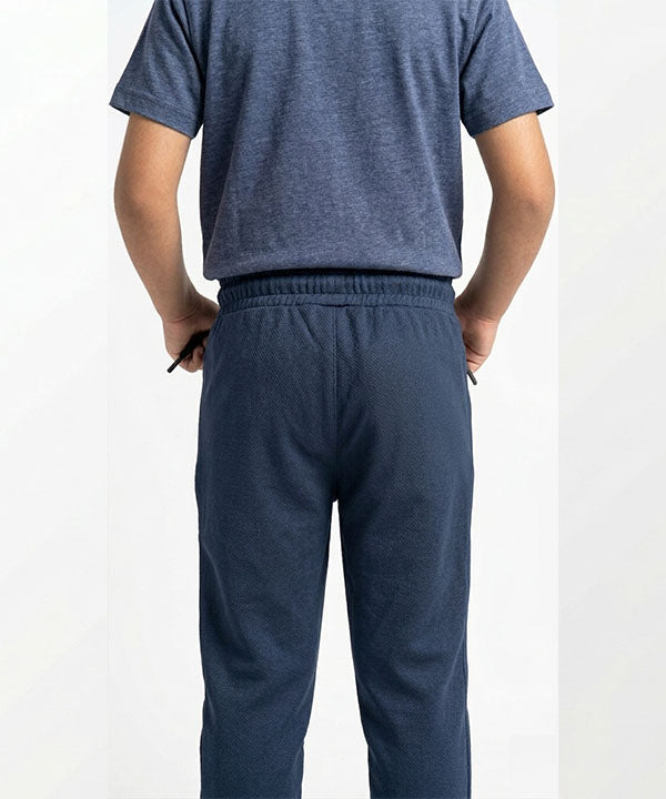 Kids Smart Baggy stretchable premium trouser Navy Texture BLW-0136