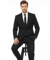 Formal Suit Stripes Gst-0120 Black