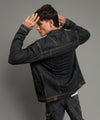 HR Clothing Men's Denim Jacket - Mid Black