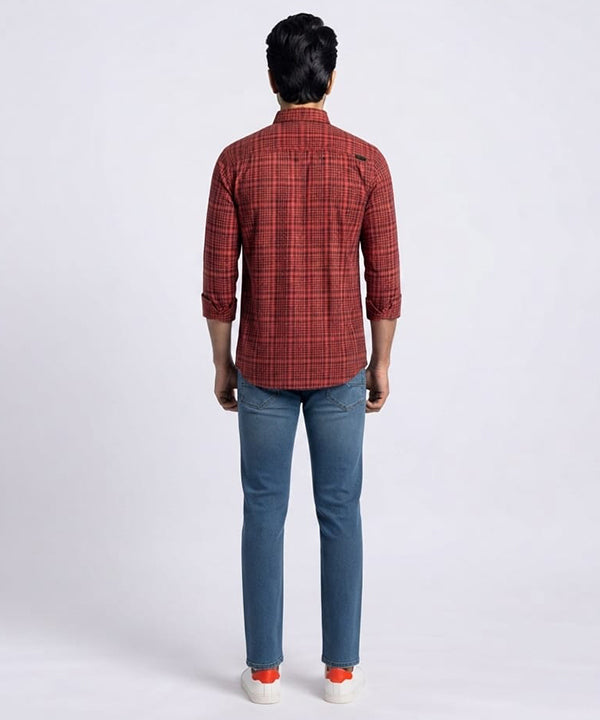 Men's Casual Shirt - Shc-1832 Red Chk (ORG-H)