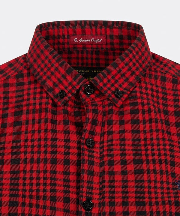 Men's Casual Shirt - Shc-1832 Red Chk (ORG-H)
