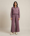 Women's Solid Co-Ord Set D-Purple LTP-0037