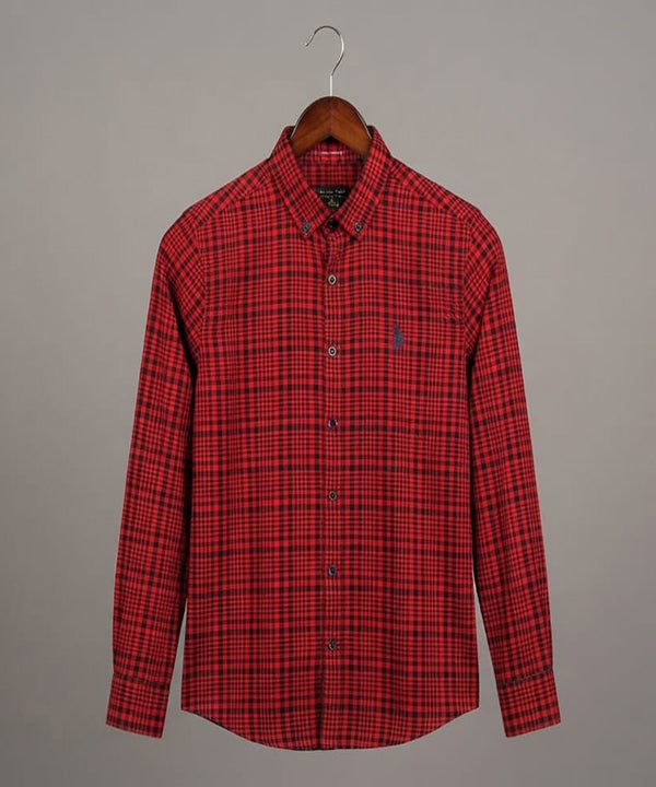 Men's Casual Shirt - Shc-1832 Red Chk (ORG-H)