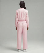 Women's Western Solid Co-Ord Set L-Pink LTP-0037