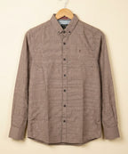 Men's Casual Shirt - Brown-Dotted Shc-1717 (ORG-H)