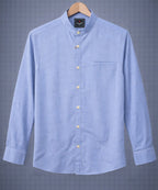 Men's Casual Shirt - Shc-1385 Texture Blue
