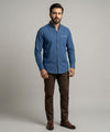Men's Casual Shirt - Shc-1062 Dotted Blue