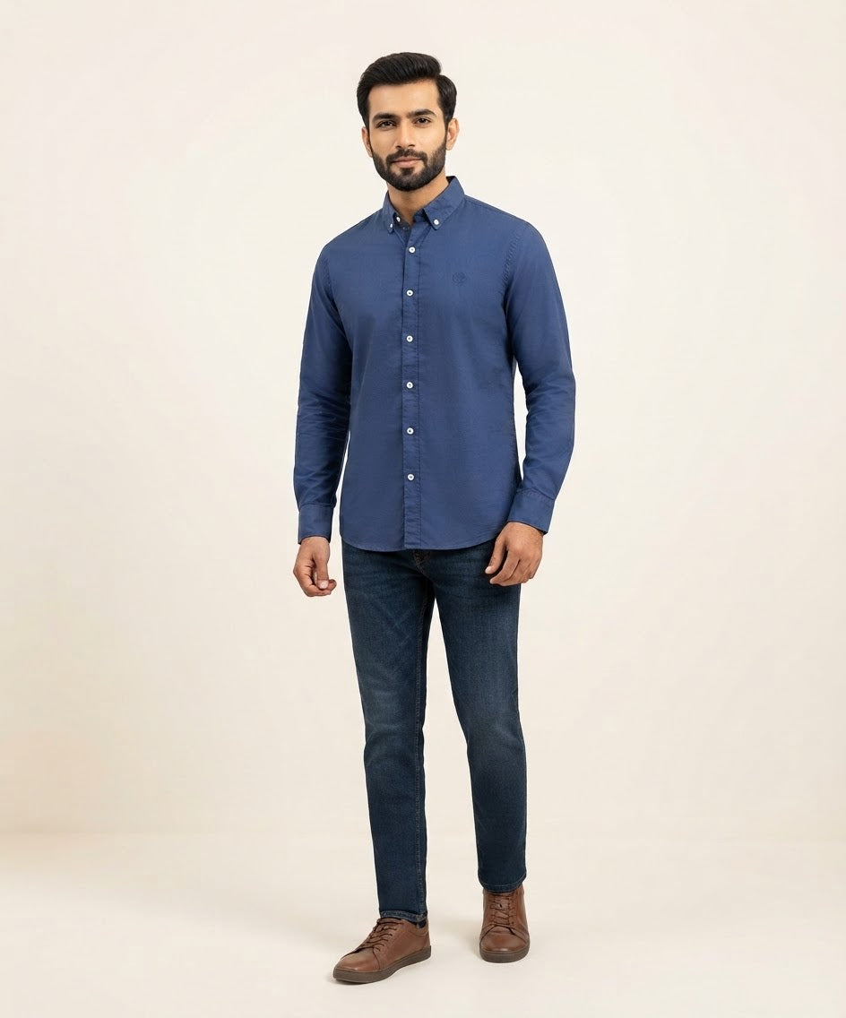 Men's Casual Shirt - Blue Shc-1695 (ORG-H)
